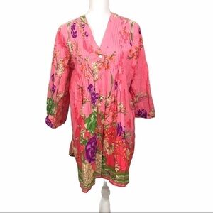 Soft Surroundings Garden Floral Cotton Tunic